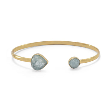 Aquamarine Cuff Bracelet