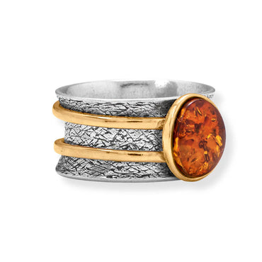 Baltic Amber Spinner Ring
