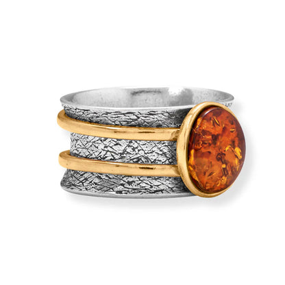 Baltic Amber Spinner Ring