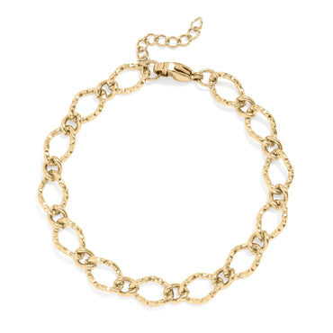 Hammered Oval Bracelet