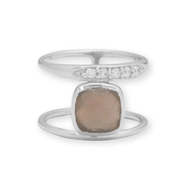 Grey Moonstone Ring