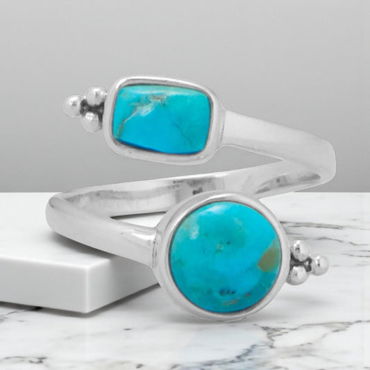 Adjustable Turquoise Wrap Ring