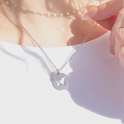 Butterfly Cutout Necklace