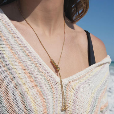 Adjustable Ball Charm Necklace
