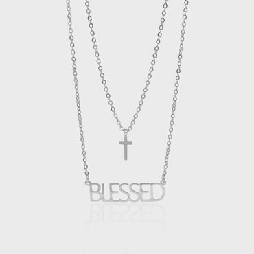 Blessed Cross Layered Necklace