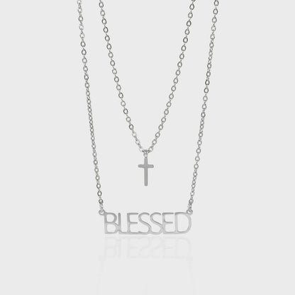 Blessed Cross Layered Necklace