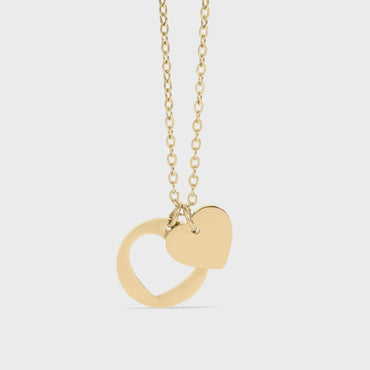 Heart Cutout Necklace Gold