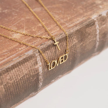 Loved Cross Layered Necklace