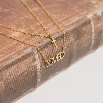 Loved Cross Layered Necklace