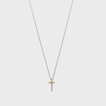 Two-Tone Cross Necklace
