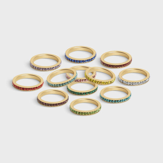Gold Birthstone Eternity Ring
