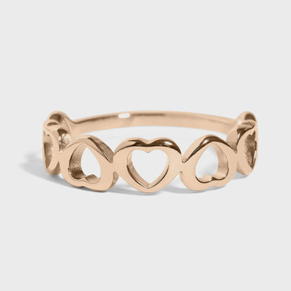 Alternating Hearts Stacking Ring