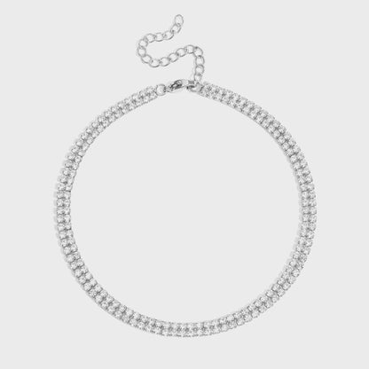 Double Row Rhinestone Anklet