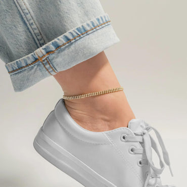 Double Row Rhinestone Anklet