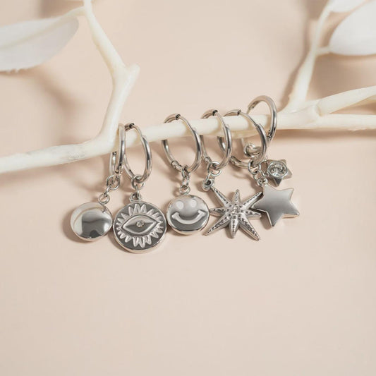 CZ Star Huggie Earrings