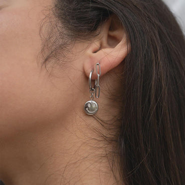Smiley Face Huggie Earrings