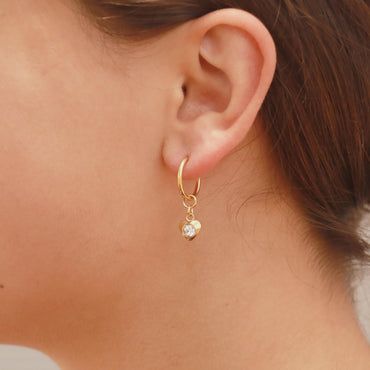Heart Huggie Earrings