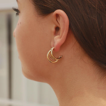 3 Statement Huggie Earrings