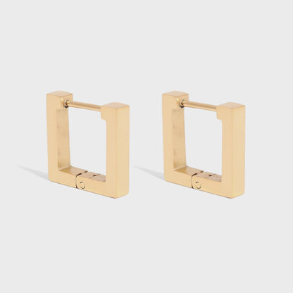 Square Huggie Hoop Earrings