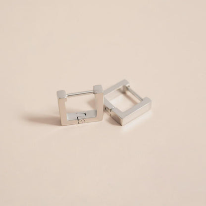 Square Huggie Hoop Earrings