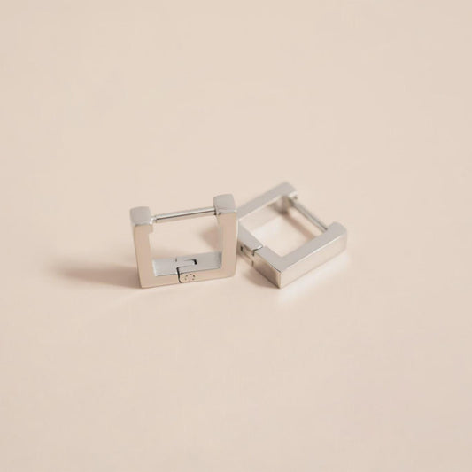 Square Huggie Hoop Earrings