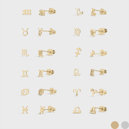 Zodiac Stud Earrings