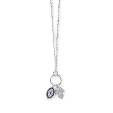 Evil Eye & Hamsa Charm Necklace
