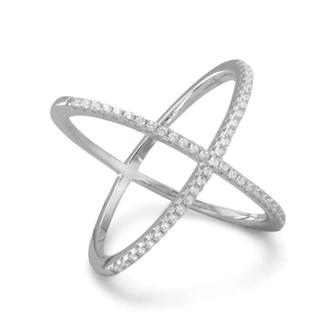 Criss Cross 'X' Ring - Rose