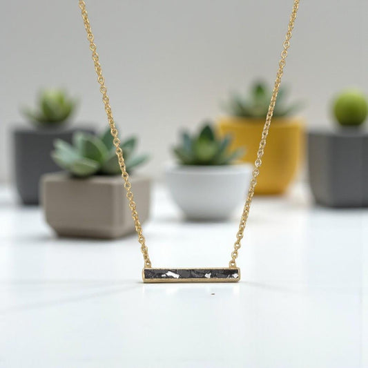 14K Gold Plated Bar Necklace