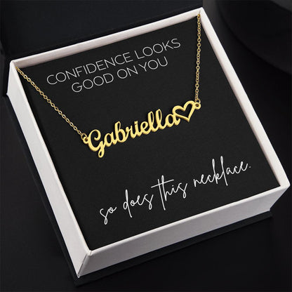Confidence looks good on you… so does this necklace