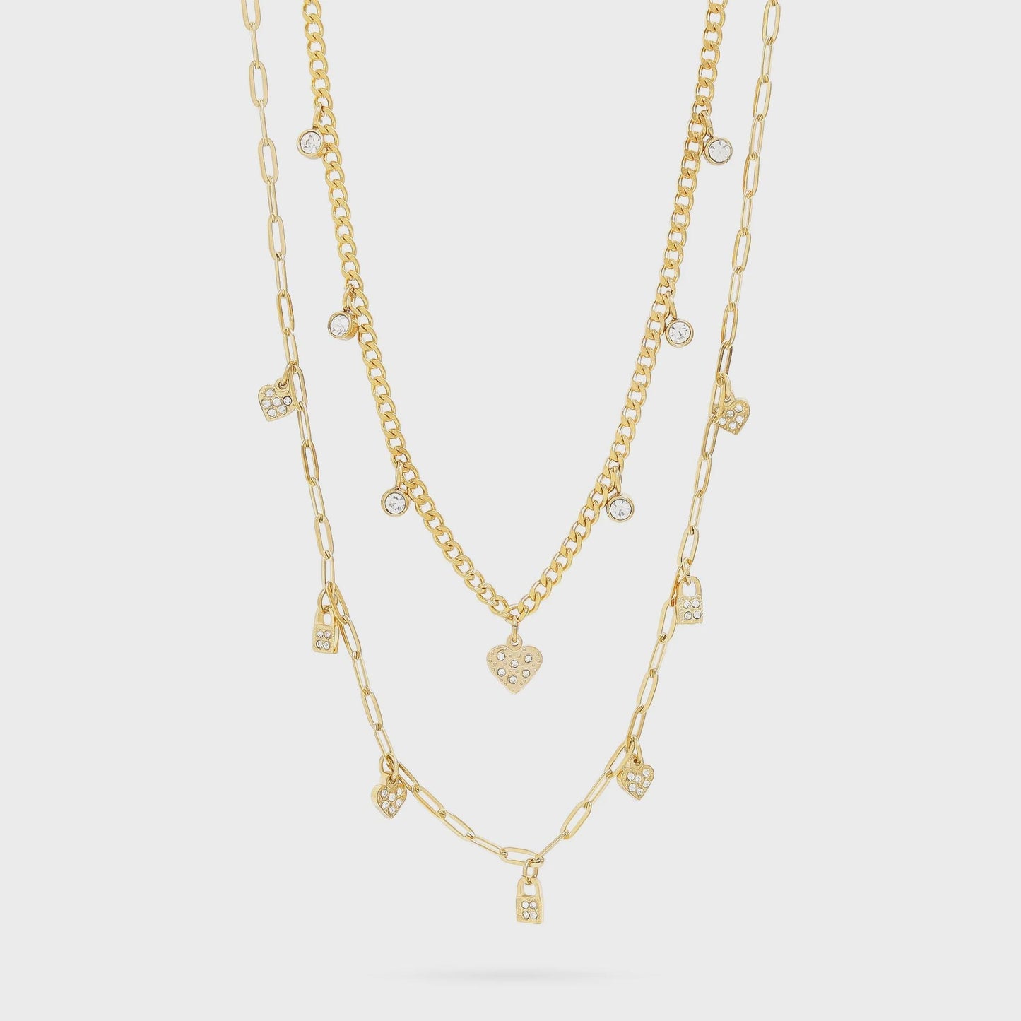 Convertible Heart & Lock Necklace