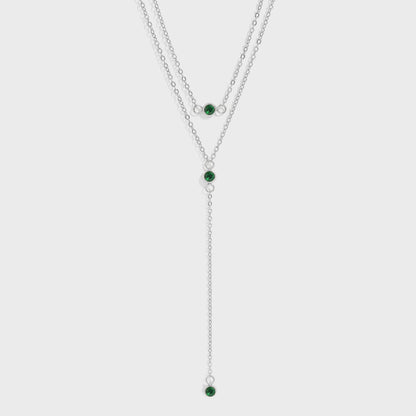Emerald Lariat Necklace