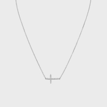Sideways Cross Necklace