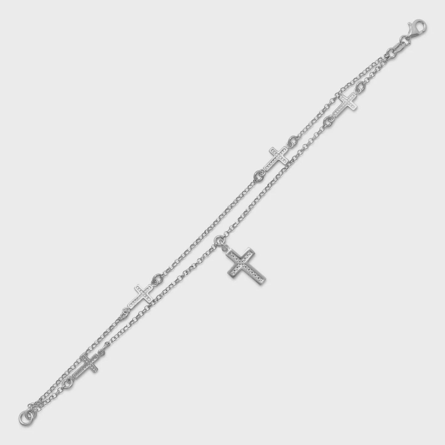 Double Strand Cross Bracelet