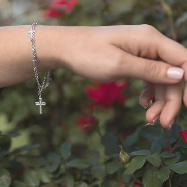 Double Strand Cross Bracelet