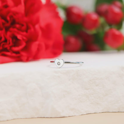 Stainless Steel Heart Ring