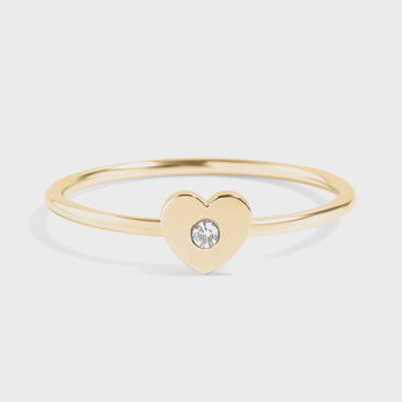 Stainless Steel Heart Ring
