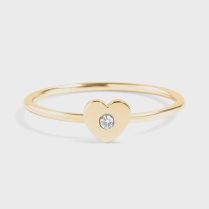 Stainless Steel Heart Ring