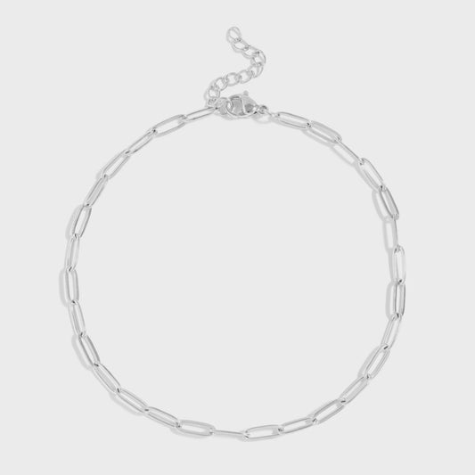 Gold Paperclip Anklet