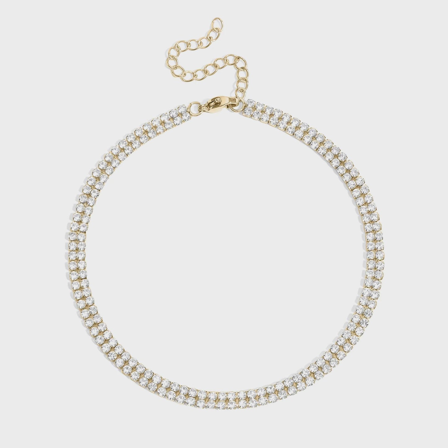 Double Row Rhinestone Anklet