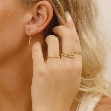 Gold Birthstone Stacking Ring