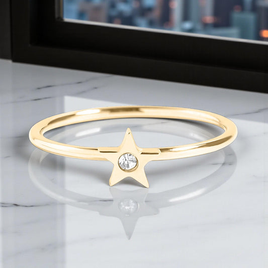 Stainless Steel Star Ring