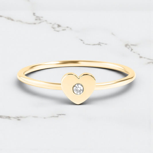 Stainless Steel Heart Ring