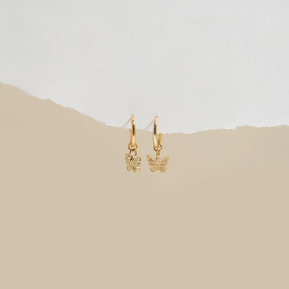 Butterfly Huggie Earrings