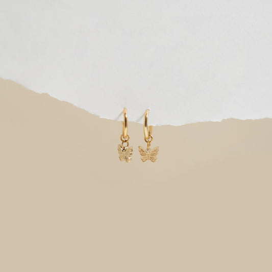 Butterfly Huggie Earrings