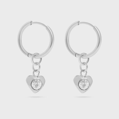 Heart Huggie Earrings