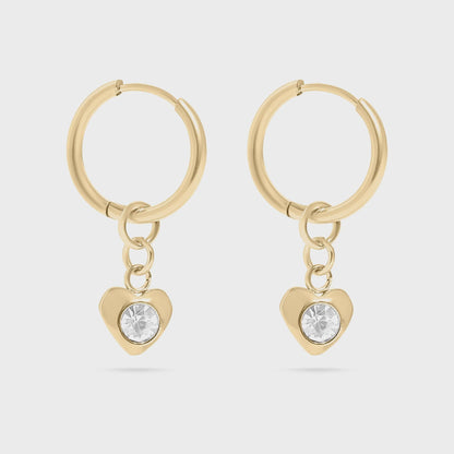 Heart Huggie Earrings