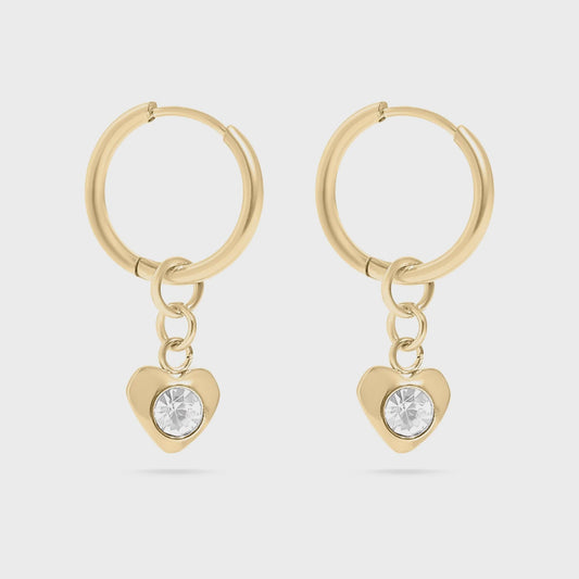 Heart Huggie Earrings