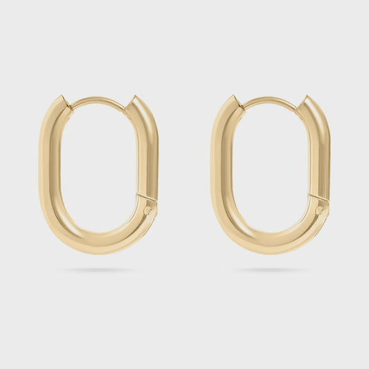 Oval Huggie Earrings