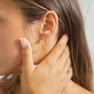 Oval Huggie Earrings